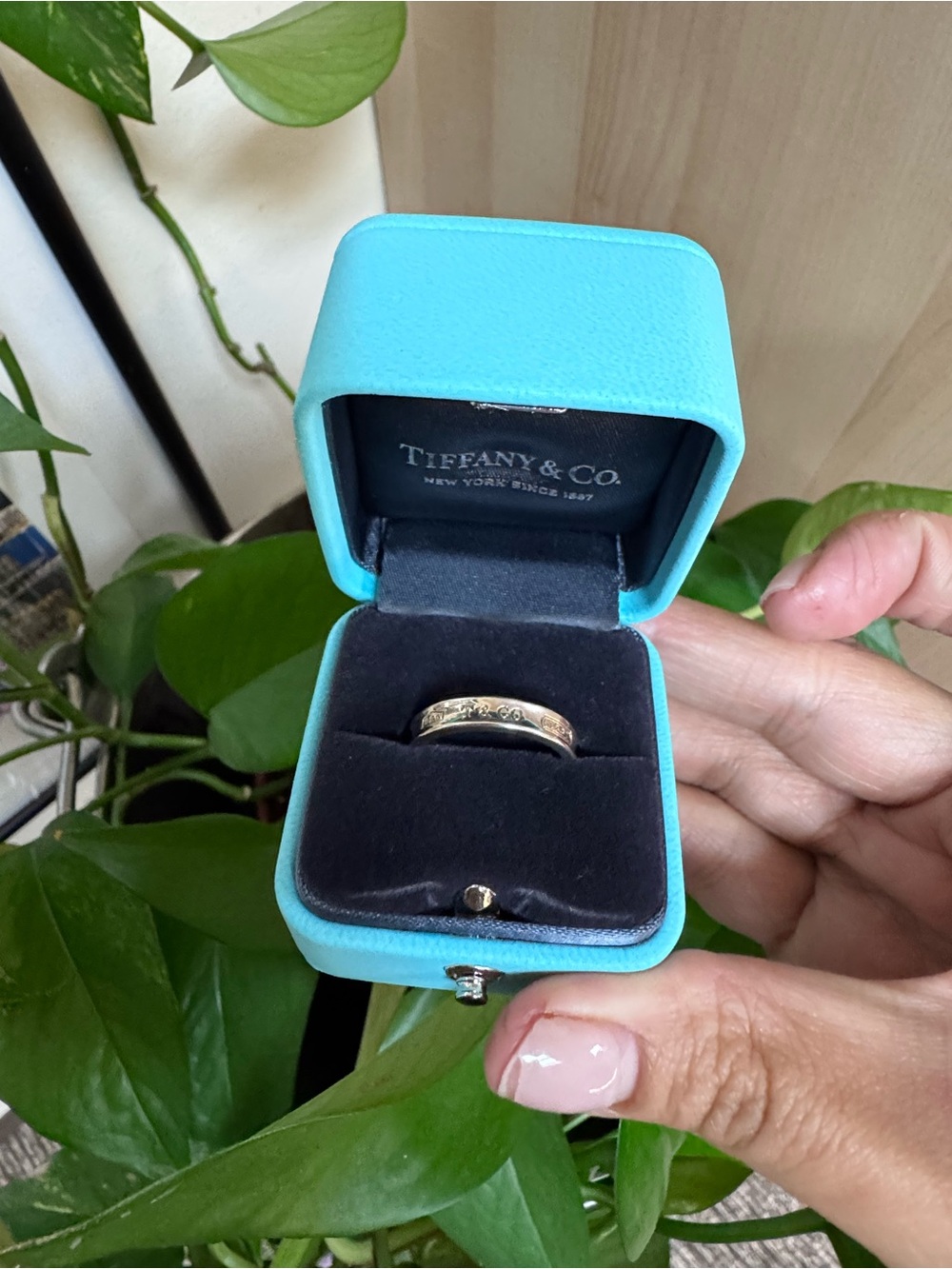 Tiffany & Co. Tiffany 1837® Ring in Silver, Narrow in Signature Blue Box